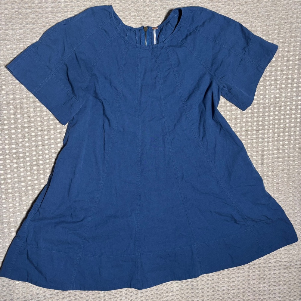 Free people mini dress minimalistic becca short sleeve sz small
